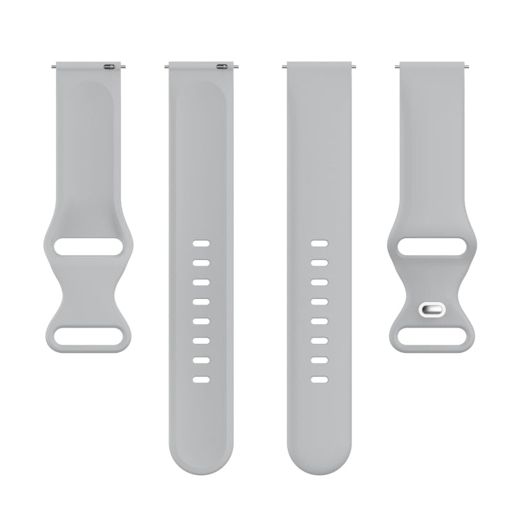For Amazfit Active S Butterfly 8-shaped Buckle Silicone Watch Band(Grey) - Watch Bands by PMC TechLife | Online Shopping South Africa | PMC TechLife