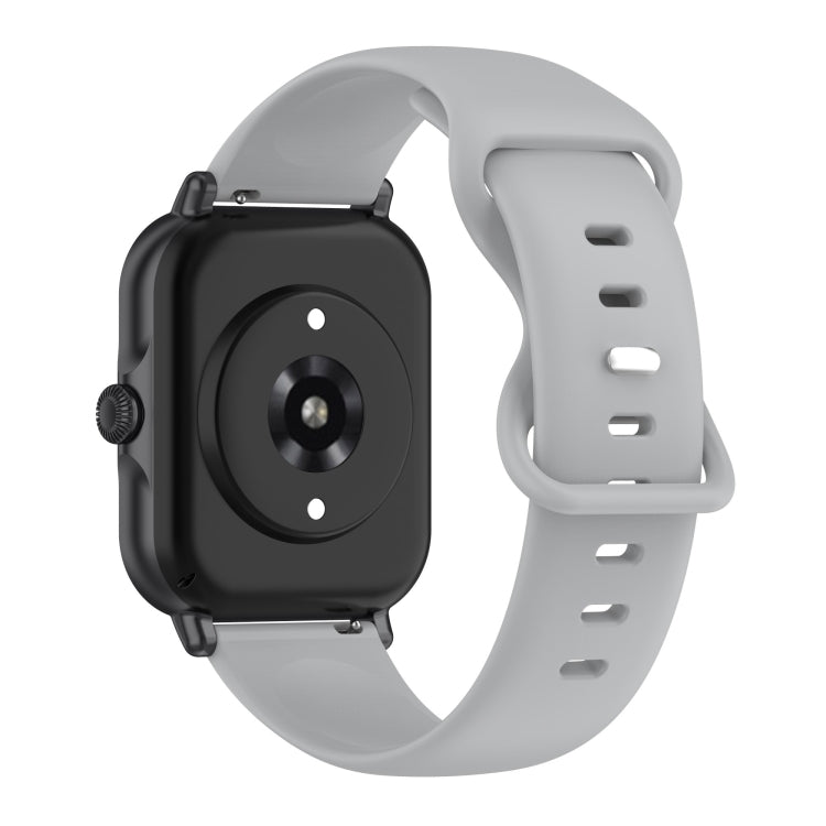 For Amazfit Active S Butterfly 8-shaped Buckle Silicone Watch Band(Grey) - Watch Bands by PMC TechLife | Online Shopping South Africa | PMC TechLife