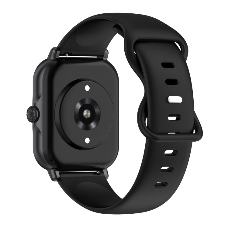 For Amazfit Active S Butterfly 8-shaped Buckle Silicone Watch Band(Black) - Watch Bands by PMC TechLife | Online Shopping South Africa | PMC TechLife