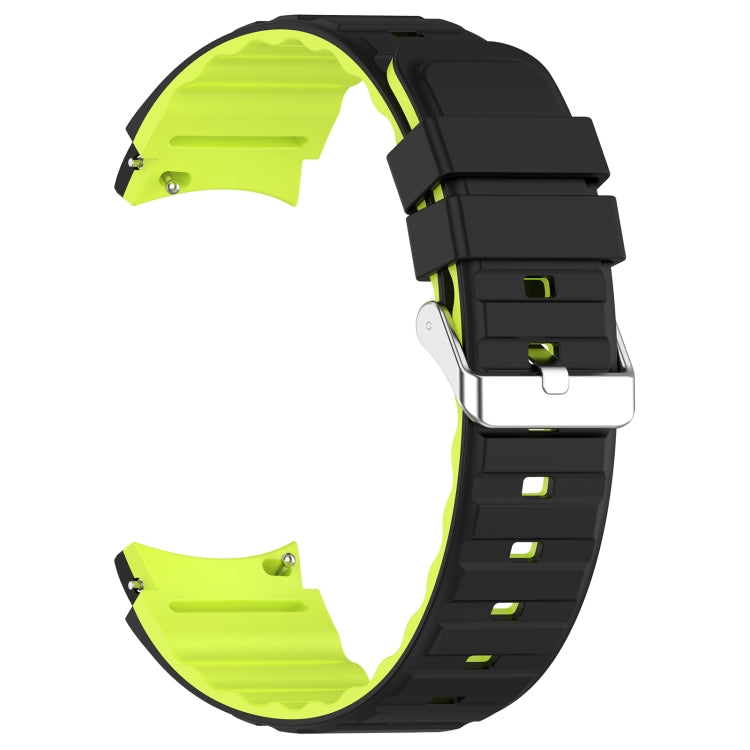 For Samsung Galaxy Watch 3 41mm Two Color Horizontal Silicone Watch Band(Black Green) - free shipping - PMC TechLife - Order now!