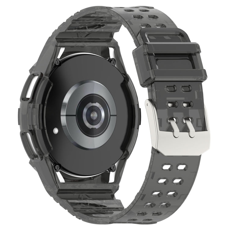 For Samsung Galaxy Watch6 Classic 43mm  R950 Glacier TPU Integrated Watch Band(Black) - Watch Bands by PMC TechLife | Online Shopping South Africa | PMC TechLife