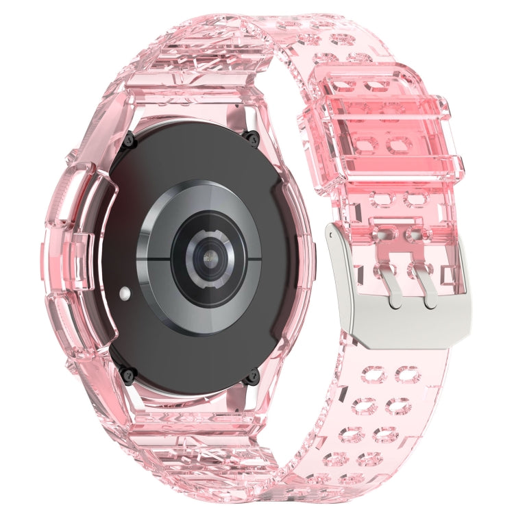 For Samsung Galaxy Watch6 Classic 43mm  R950 Glacier TPU Integrated Watch Band(Pink) - Watch Bands by PMC TechLife | Online Shopping South Africa | PMC TechLife