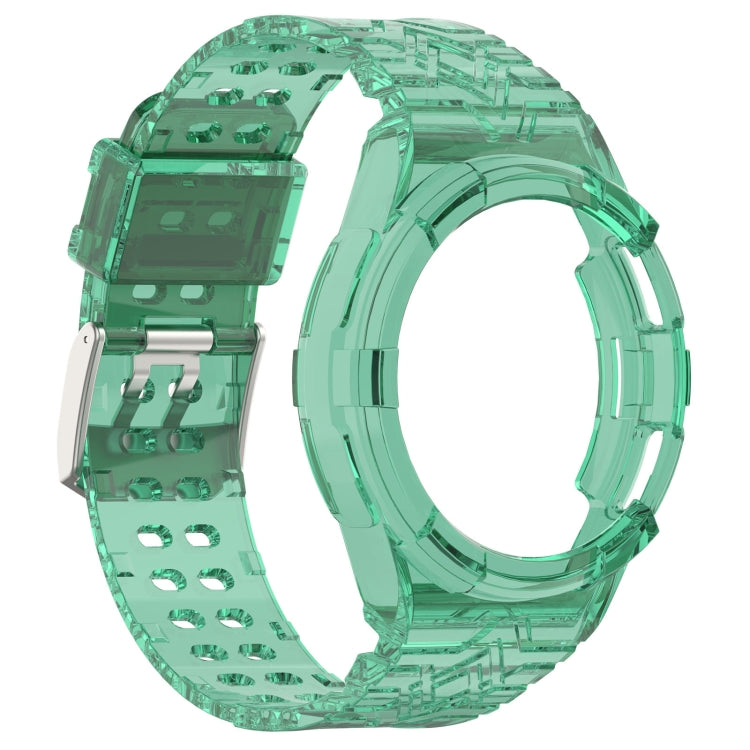 For Samsung Galaxy Watch6 Classic 43mm  R950 Glacier TPU Integrated Watch Band(Green) - Watch Bands by PMC TechLife | Online Shopping South Africa | PMC TechLife