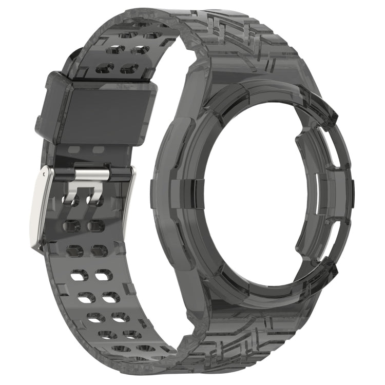 For Samsung Galaxy Watch6 Classic 47mm  R960 Glacier TPU Integrated Watch Band(Black) - Watch Bands by PMC TechLife | Online Shopping South Africa | PMC TechLife
