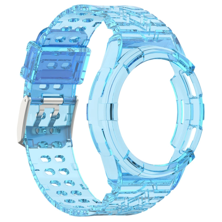 For Samsung Galaxy Watch6 Classic 47mm  R960 Glacier TPU Integrated Watch Band(Blue) - Watch Bands by PMC TechLife | Online Shopping South Africa | PMC TechLife