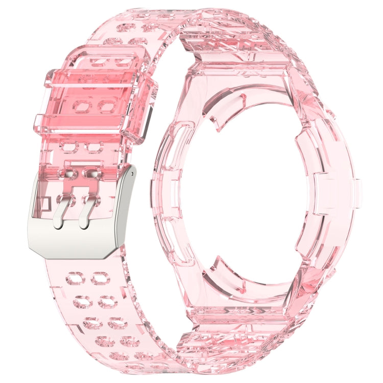 For Samsung Galaxy Watch6 Classic 47mm  R960 Glacier TPU Integrated Watch Band(Pink) - Watch Bands by PMC TechLife | Online Shopping South Africa | PMC TechLife