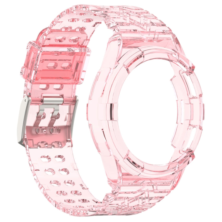 For Samsung Galaxy Watch6 Classic 47mm  R960 Glacier TPU Integrated Watch Band(Pink) - Watch Bands by PMC TechLife | Online Shopping South Africa | PMC TechLife