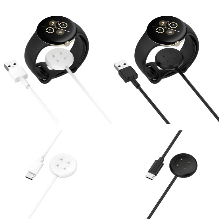 For Google Pixel Watch 2 USB Interface Smart Watch Charging Cable, Length: 1m(Black) - Other by PMC TechLife | Online Shopping South Africa | PMC TechLife
