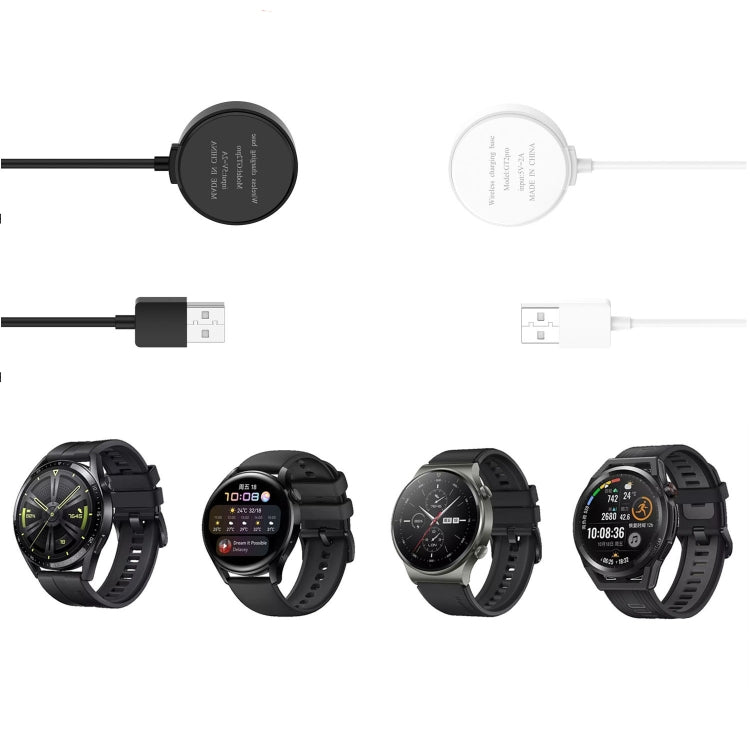 For Huawei Watch GT 4 46mm Smart Watch Magnetic Suction Integrated Charging Cable, Length: 1m(Black) - Charger by PMC TechLife | Online Shopping South Africa | PMC TechLife