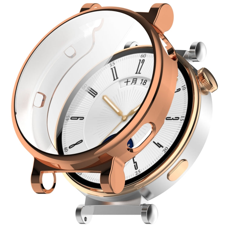 For Huawei Watch GT4 41mm Full Coverage TPU Electroplated Watch Protective Case(Rose Gold) - Watch Cases by PMC TechLife | Online Shopping South Africa | PMC TechLife
