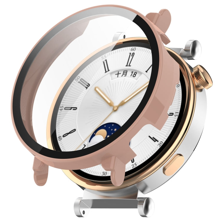 For Huawei Watch GT4 41mm PC+Tempered Glass Integrated Smart Watch Case(Pink) - Watch Cases by PMC TechLife | Online Shopping South Africa | PMC TechLife
