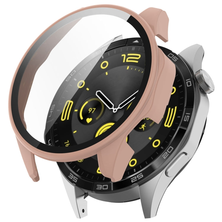 For Huawei Watch GT4 46mm PC+Tempered Glass Integrated Smart Watch Case(Pink) - Watch Cases by PMC TechLife | Online Shopping South Africa | PMC TechLife