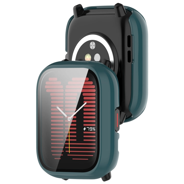 For Amazfit Aactive PC Integrated Tempered Glass Watch Case(Green) - Watch Cases by PMC TechLife | Online Shopping South Africa | PMC TechLife