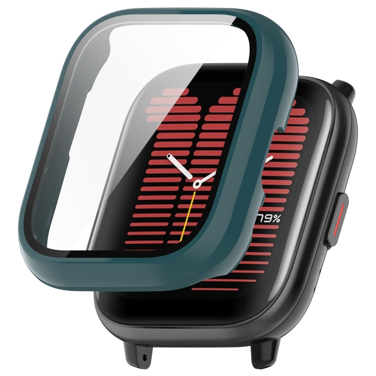 For Amazfit Aactive PC Integrated Tempered Glass Watch Case(Green) - Watch Cases by PMC TechLife | Online Shopping South Africa | PMC TechLife