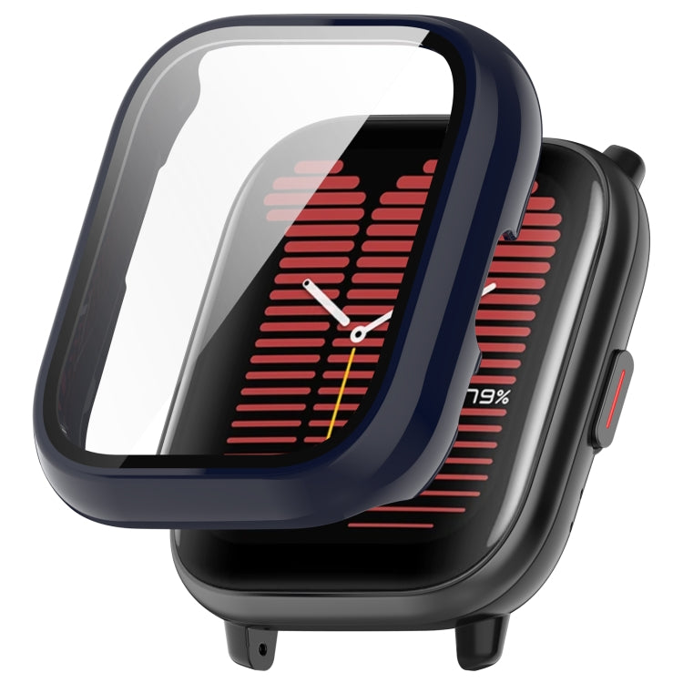 For Amazfit Aactive PC Integrated Tempered Glass Watch Case(Blue) - Watch Cases by PMC TechLife | Online Shopping South Africa | PMC TechLife