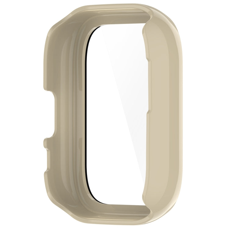 For Amazfit Aactive PC Integrated Tempered Glass Watch Case(Ivory White) - Watch Cases by PMC TechLife | Online Shopping South Africa | PMC TechLife
