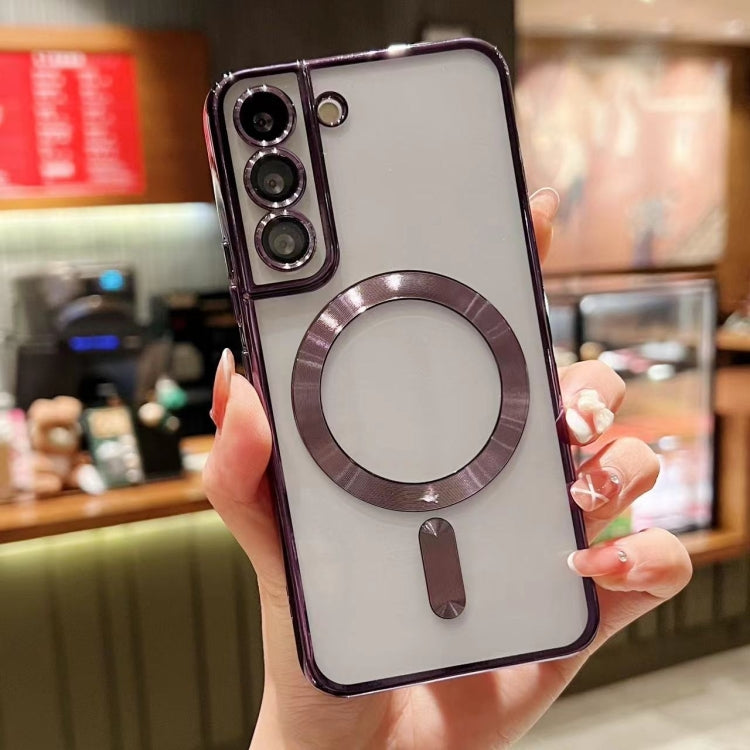 For Samsung Galaxy S22 5G MagSafe Electroplating TPU Phone Case(Purple) - Galaxy S22 5G Cases by PMC TechLife | Online Shopping South Africa | PMC TechLife