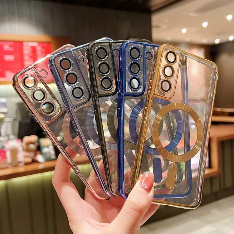 For Samsung Galaxy S21 FE 5G MagSafe Electroplating TPU Phone Case(Blue) - Galaxy Phone Cases by PMC TechLife | Online Shopping South Africa | PMC TechLife