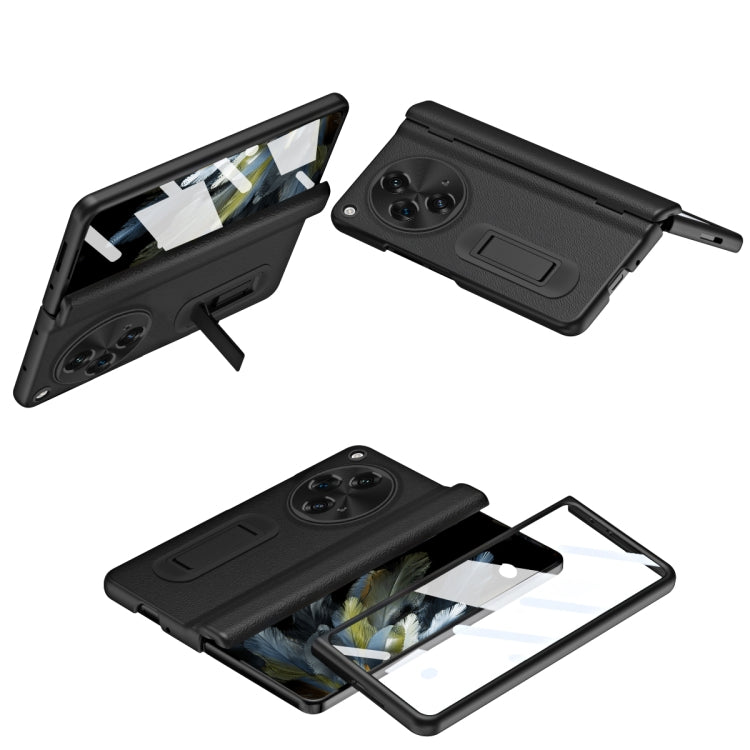For OPPO Find N3 Integrated Folding Hinge Leather Phone Case, No Pen(Black) - OPPO Cases by PMC TechLife | Online Shopping South Africa | PMC TechLife | Buy Now Pay Later Mobicred