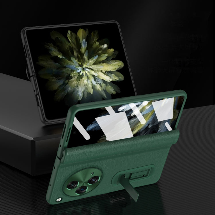 For OPPO Find N3 Integrated Folding Hinge Leather Phone Case, No Pen(Black) - OPPO Cases by PMC TechLife | Online Shopping South Africa | PMC TechLife | Buy Now Pay Later Mobicred