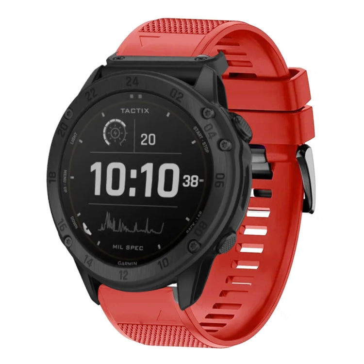 Compatible with Garmin Tactix Delta 26mm Quick Release Silicone Watch Band(Red) - free shipping - PMC TechLife - Order now!