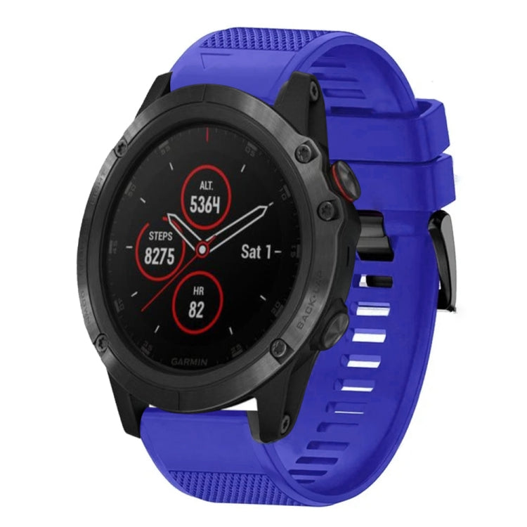 Compatible with Garmin Fenix 5X Plus 26mm Quick Release Silicone Watch Band(Dark Blue) - free shipping - PMC TechLife - Order now!