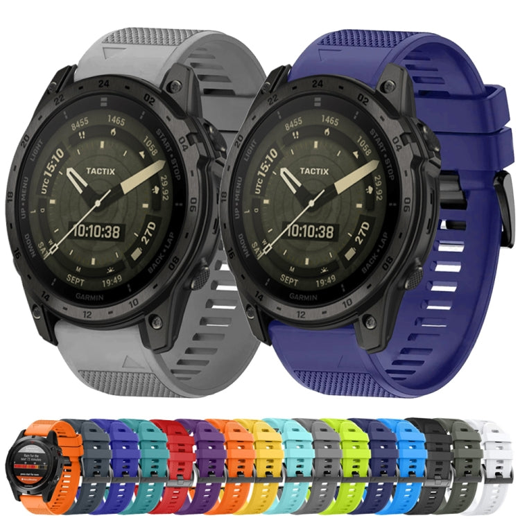 Compatible with Garmin Fenix 5X Sapphire 26mm Quick Release Silicone Watch Band(Black) - Watch Bands by PMC TechLife | Online Shopping South Africa | PMC TechLife | Buy Now Pay Later Mobicred