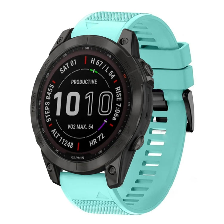 Compatible with Garmin Fenix 7 Sapphire Solar 22mm Quick Release Silicone Watch Band(Mint Green) - free shipping - PMC TechLife - Order now!