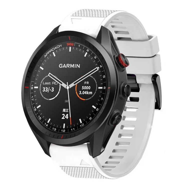 Compatible with Garmin Approach S62 22mm Quick Release Silicone Watch Band(White) - Watch Bands by PMC TechLife | Online Shopping South Africa | PMC TechLife | Buy Now Pay Later Mobicred