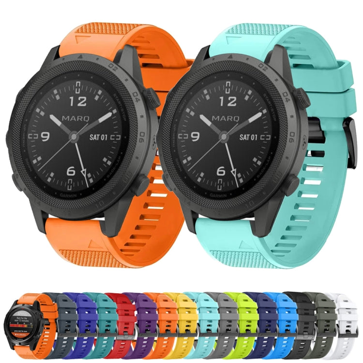 Compatible with Garmin Quatix 7 Pro 22mm Quick Release Silicone Watch Band(Orange) - free shipping - PMC TechLife - Order now!