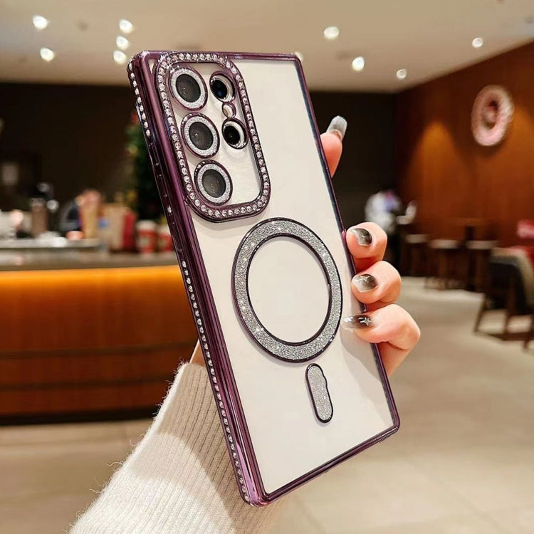 For Samsung Galaxy S24 Ultra 5G Diamond Gradient Plated MagSafe TPU Phone Case(Purple) - Galaxy S24 Ultra 5G Cases by PMC TechLife | Online Shopping South Africa | PMC TechLife