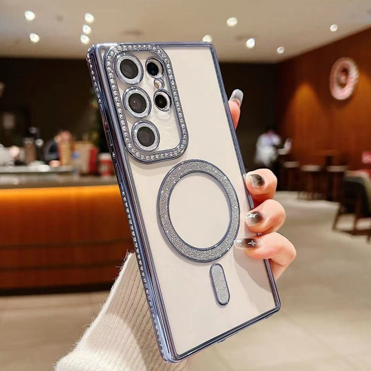 For Samsung Galaxy S24 Ultra 5G Diamond Gradient Plated MagSafe TPU Phone Case(Blue) - Galaxy S24 Ultra 5G Cases by PMC TechLife | Online Shopping South Africa | PMC TechLife