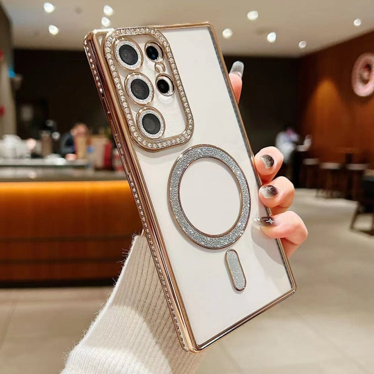 For Samsung Galaxy S24 Ultra 5G Diamond Gradient Plated MagSafe TPU Phone Case(Gold) - Galaxy S24 Ultra 5G Cases by PMC TechLife | Online Shopping South Africa | PMC TechLife