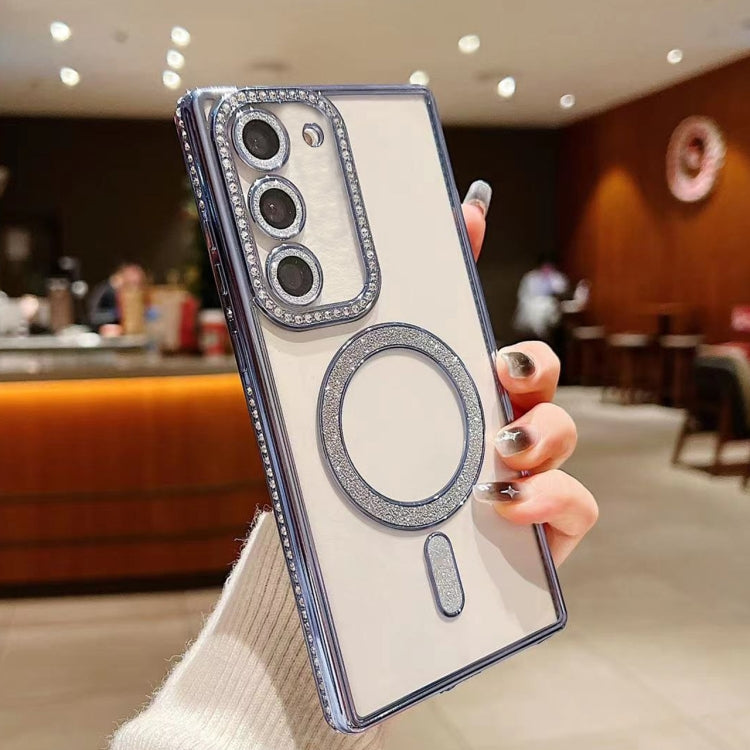 For Samsung Galaxy S24 5G Diamond Gradient Plated MagSafe TPU Phone Case(Blue) - Galaxy S24 5G Cases by PMC TechLife | Online Shopping South Africa | PMC TechLife