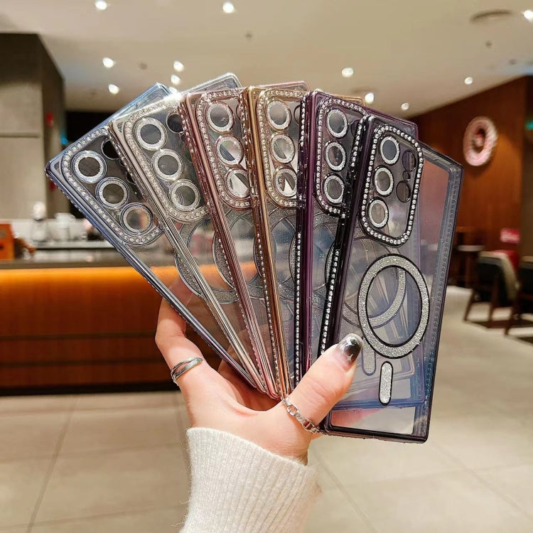 For Samsung Galaxy S24 5G Diamond Gradient Plated MagSafe TPU Phone Case(Pink) - Galaxy S24 5G Cases by PMC TechLife | Online Shopping South Africa | PMC TechLife