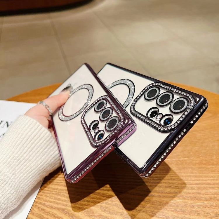 For Samsung Galaxy S24+ 5G Diamond Gradient Plated MagSafe TPU Phone Case(Black) - Galaxy S24+ 5G Cases by PMC TechLife | Online Shopping South Africa | PMC TechLife