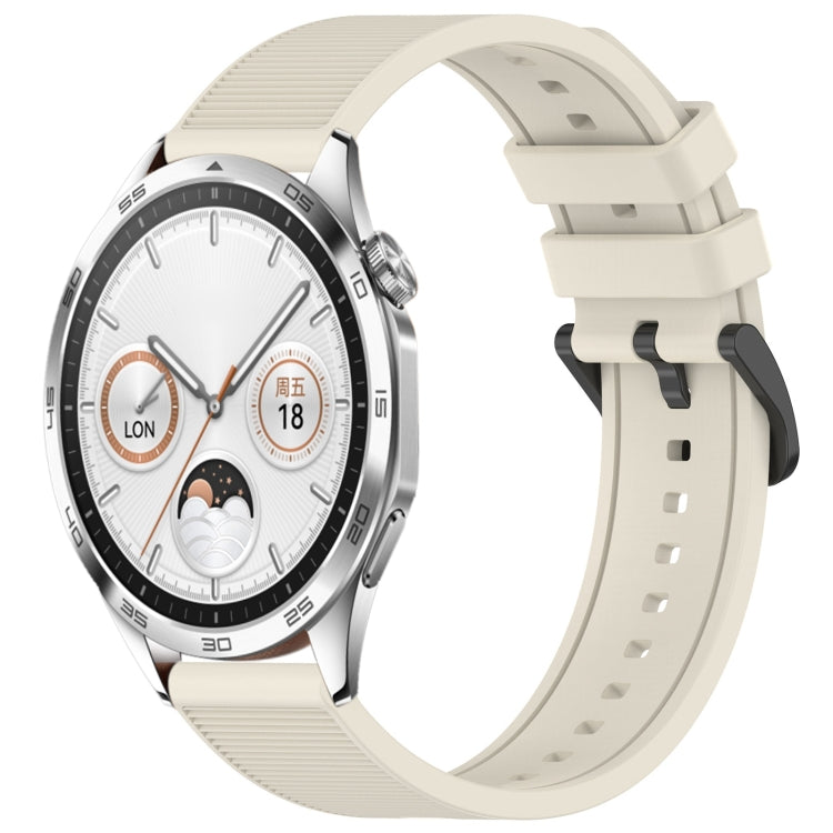 For Huawei Watch GT4 46mm 22mm Textured Silicone Solid Color Watch Band(Starlight) - Watch Bands by PMC TechLife | Online Shopping South Africa | PMC TechLife