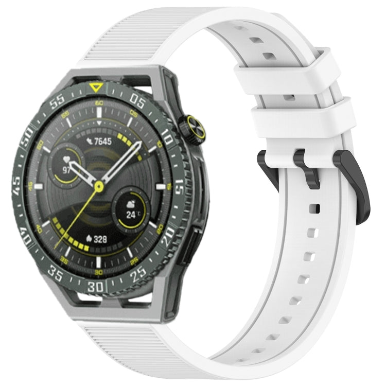 For Huawei Watch GT3 SE 22mm Textured Silicone Solid Color Watch Band(White) - Watch Bands by PMC TechLife | Online Shopping South Africa | PMC TechLife | Buy Now Pay Later Mobicred