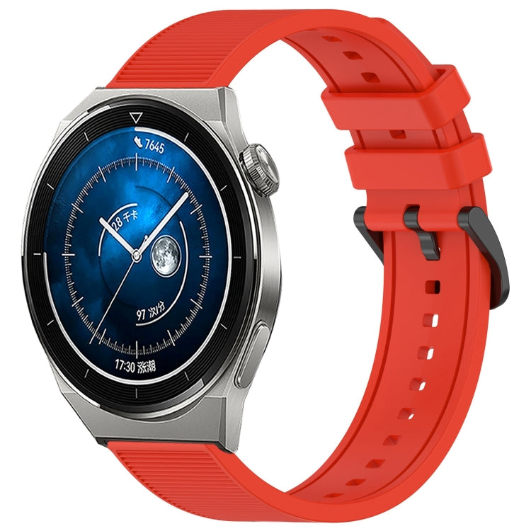 For Huawei Watch GT3 Pro 46mm 22mm Textured Silicone Solid Color Watch Band(Red) - Watch Bands by PMC TechLife | Online Shopping South Africa | PMC TechLife