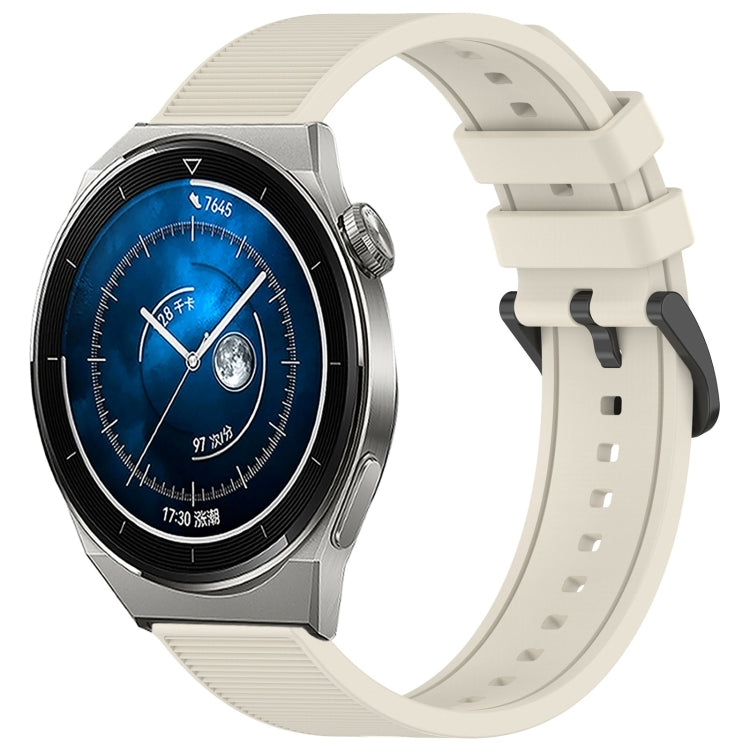 For Huawei Watch GT3 Pro 46mm 22mm Textured Silicone Solid Color Watch Band(Starlight) - Watch Bands by PMC TechLife | Online Shopping South Africa | PMC TechLife