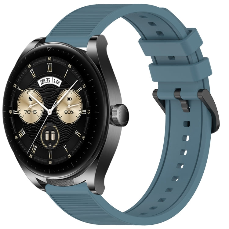 For Huawei Watch Buds 22mm Textured Silicone Solid Color Watch Band(Rock Cyan) - Watch Bands by PMC TechLife | Online Shopping South Africa | PMC TechLife