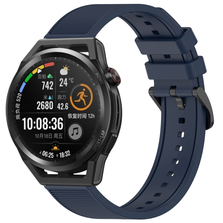 For Huawei Watch GT Runner 22mm Textured Silicone Solid Color Watch Band(Midnight Blue) - Watch Bands by PMC TechLife | Online Shopping South Africa | PMC TechLife