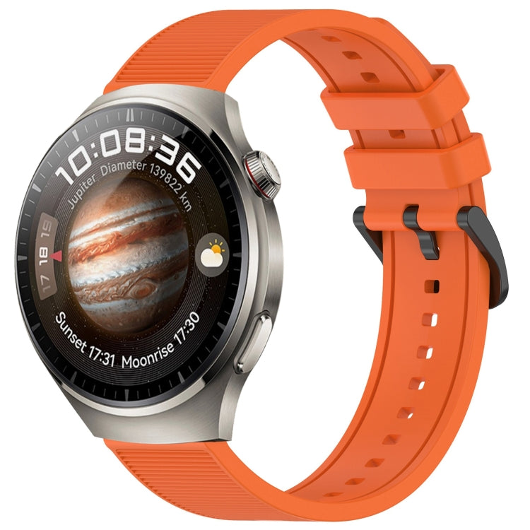 For Huawei Watch 4 Pro 22mm Textured Silicone Solid Color Watch Band(Orange) - free shipping - PMC TechLife - Order now!