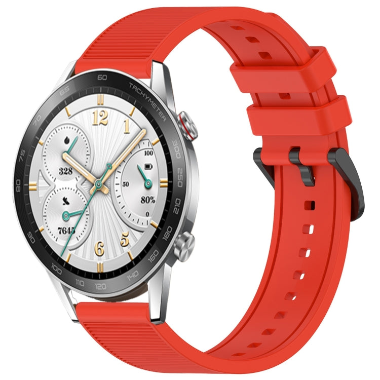 For Honor Watch GS 3i 22mm Textured Silicone Solid Color Watch Band(Red) - Watch Bands by PMC TechLife | Online Shopping South Africa | PMC TechLife