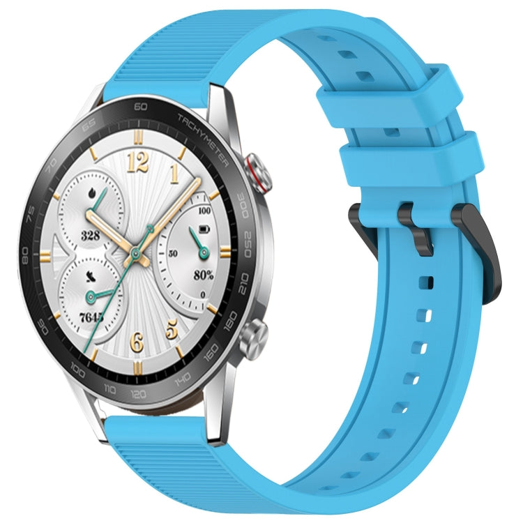 For Honor Watch GS 3i 22mm Textured Silicone Solid Color Watch Band(Sky Blue) - free shipping - PMC TechLife - Order now!