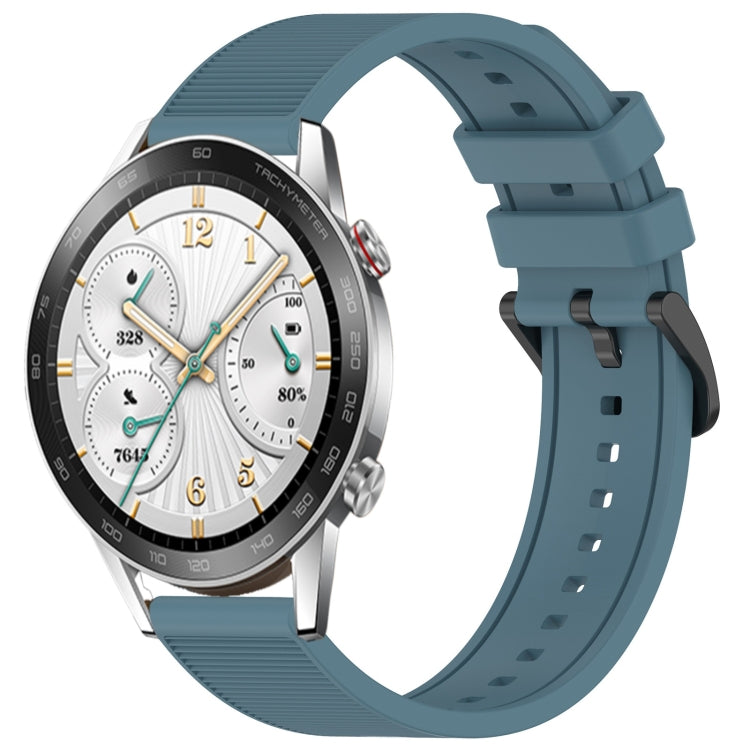For Honor Watch GS 3i 22mm Textured Silicone Solid Color Watch Band(Rock Cyan) - Watch Bands by PMC TechLife | Online Shopping South Africa | PMC TechLife