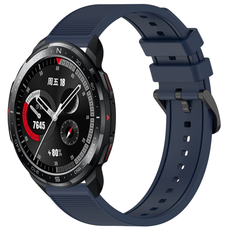 For Honor Watch GS Pro 22mm Textured Silicone Solid Color Watch Band(Midnight Blue) - Watch Bands by PMC TechLife | Online Shopping South Africa | PMC TechLife