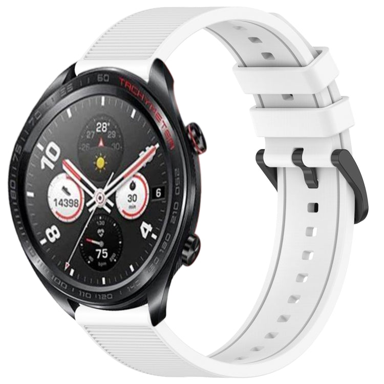 For Honor Watch Dream 22mm Textured Silicone Solid Color Watch Band(White) - Watch Bands by PMC TechLife | Online Shopping South Africa | PMC TechLife