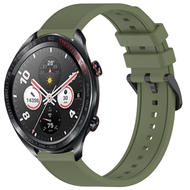 For Honor Watch Dream 22mm Textured Silicone Solid Color Watch Band(Green) - Watch Bands by PMC TechLife | Online Shopping South Africa | PMC TechLife