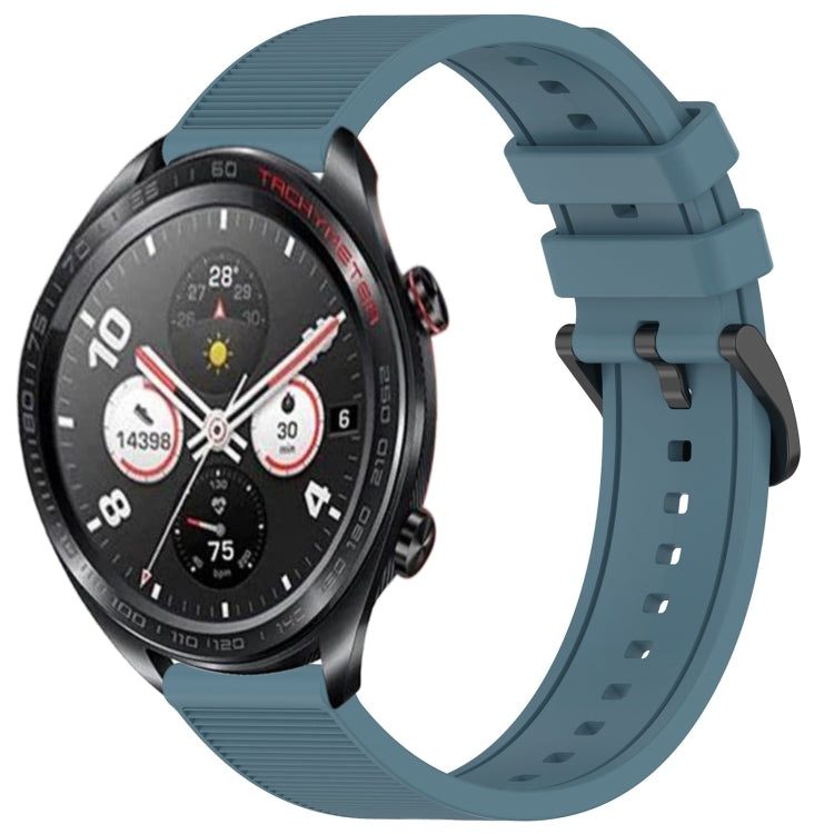 For Honor Watch Dream 22mm Textured Silicone Solid Color Watch Band(Rock Cyan) - Watch Bands by PMC TechLife | Online Shopping South Africa | PMC TechLife